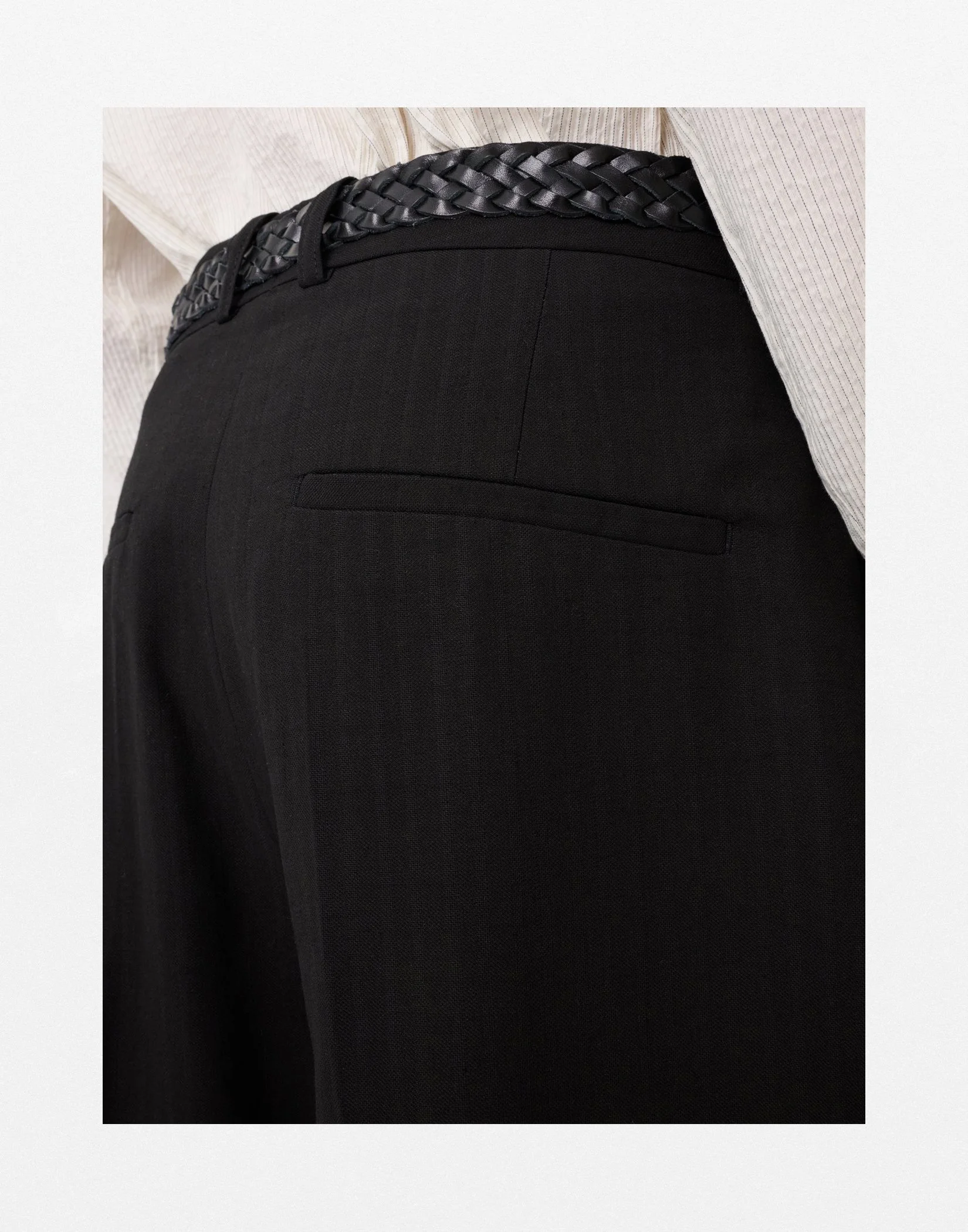 Studio Nicholson - PULL CURVED LEG PANT (BLACK) — EQUIPMENT